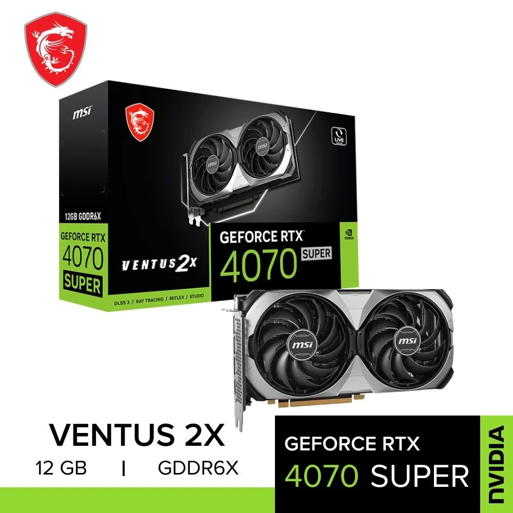 Видеокарта MSI GeForce RTX 4070 SUPER 12G VENTUS 2X OC