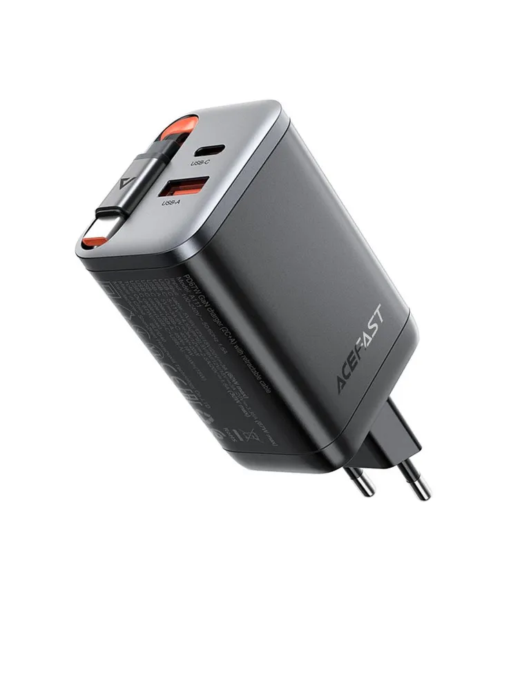 Зарядное устройство ACEFAST A111 PD67W Gan Charger 2xUSB-C+USB-A (черный)