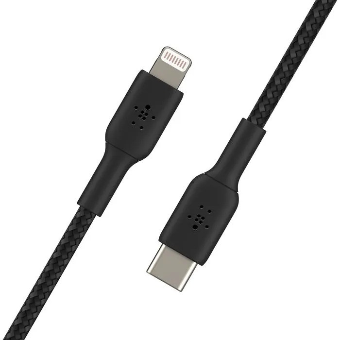 Кабель Belkin BoostCharge USB-C Braided Cable with Lightning Connector (2М, черный)