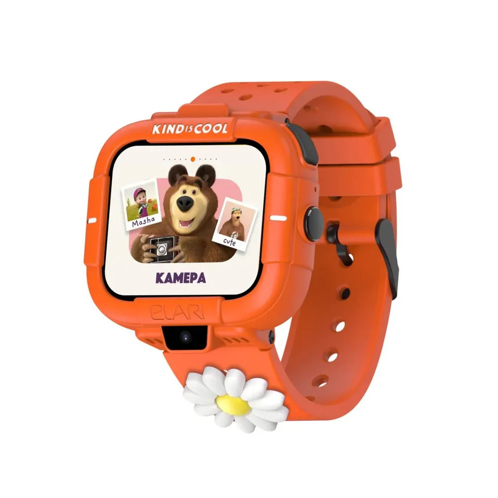 Детские умные часы Elari Маша и Медведь (оранжевый)