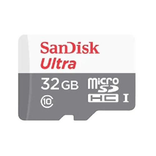 Карта памяти SanDisk Ultra microSDHC (32 ГБ, белый/серый)