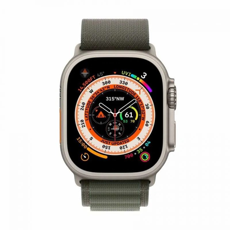Умные часы Apple Watch 8 Ultra Titanium Case Starlight Ti Green Alpine Loop M (49mm, зеленый)