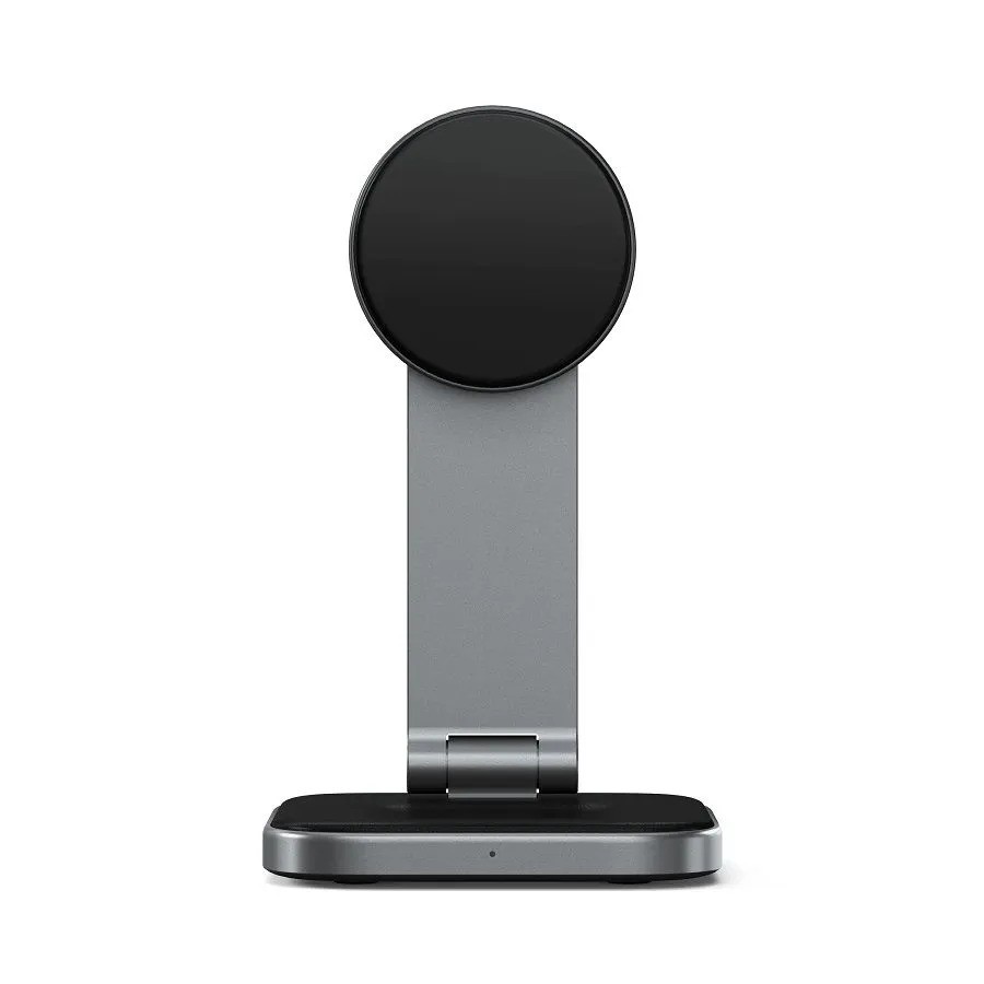 Беспроводное зарядное устройство Satechi 2-in-1 QI2 (серый)