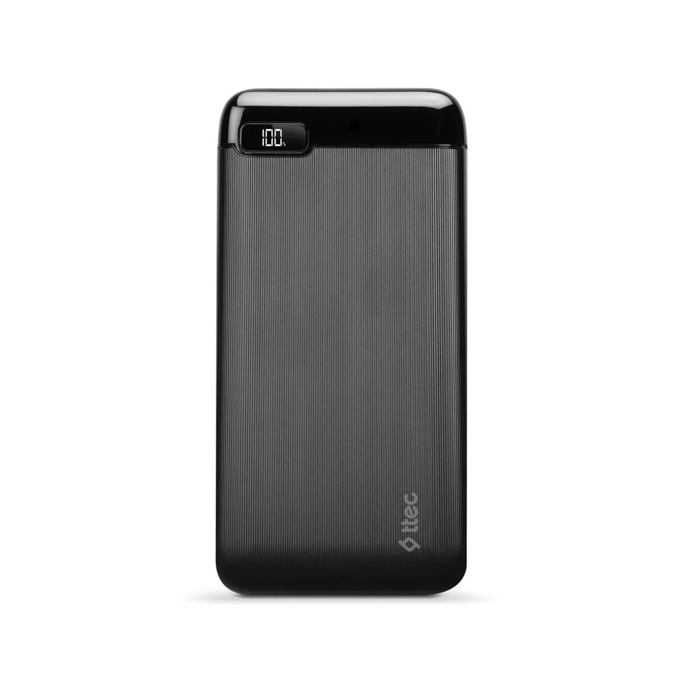 Внешний аккумулятор TTEC PowerSlim LCD PD 10000 mAh (черный)