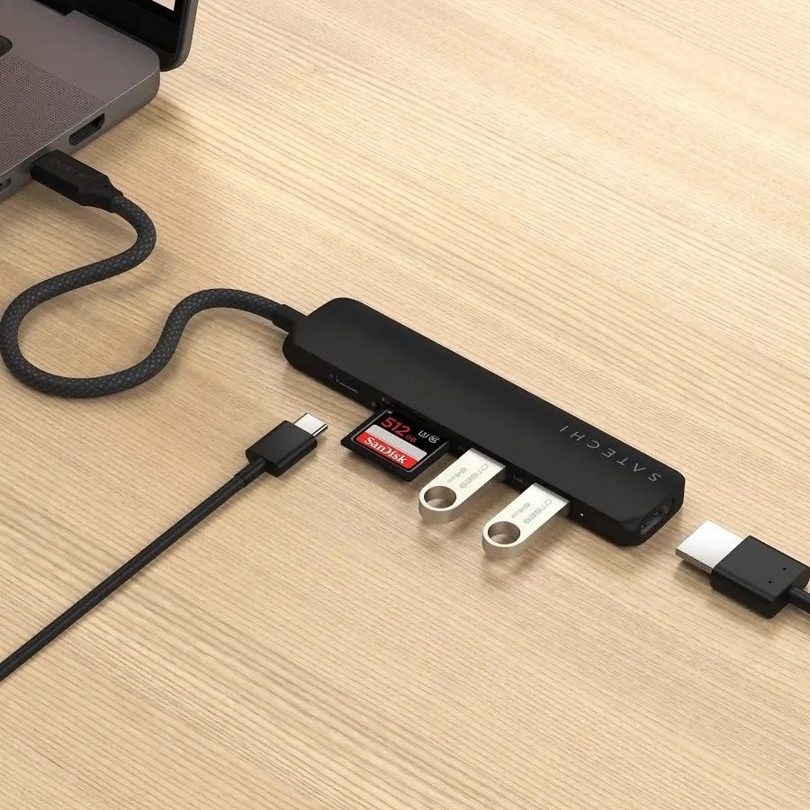 Адаптер Satechi 6-in-1 USB-C (6-в-1, черный)
