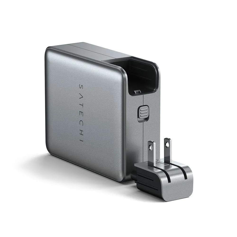 Сетевое зарядное устройство Satechi 145W USB-C 4-Port GAN Travel Charger (серый)