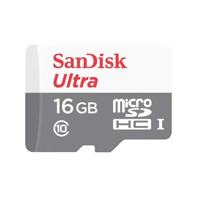 Карта-памяти SanDisk Ultra microSDHC (16 ГБ, серый)