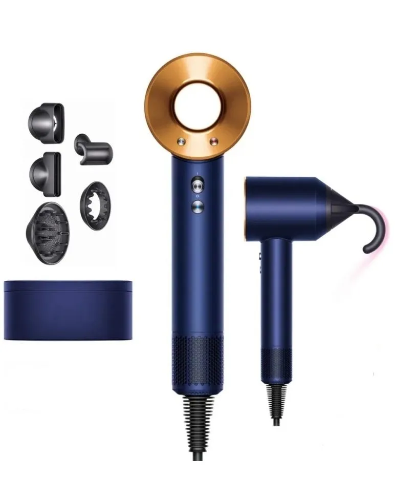 Фен Dyson Supersonic HD08 (с кейсом, синий/медный)