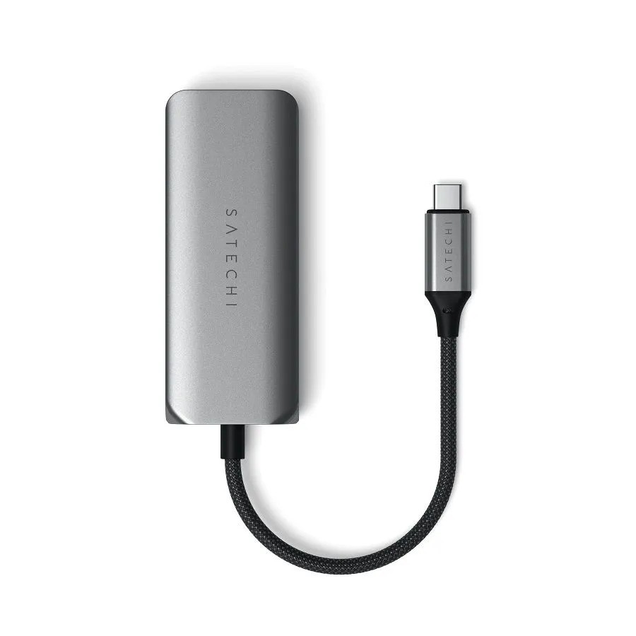 Хаб Satechi 4-in-1 USB-C Hub With 2.5 Gigabit Ethernet&3USB-C (серый)