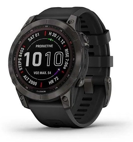 Спортивные часы Garmin Fenix 7 Saphire Solar (серый)
