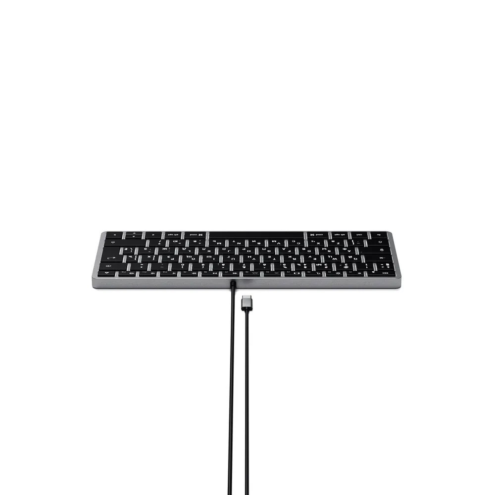Клавиатура проводная Satechi Slim W1 USB-C ST-UCSW1M-RU (серый)