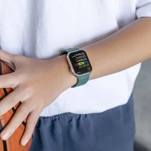 Ремешок для часов SwitchEasy MAW801078PG22 Skin Silicone Magnetic Watch Band (для Apple Watch 38/40/41mm, зеленый)