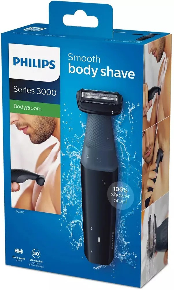 Универсальный триммер для тела и интимных зон Philips Bodygroom Series 3000 BG3010/15 (черный)