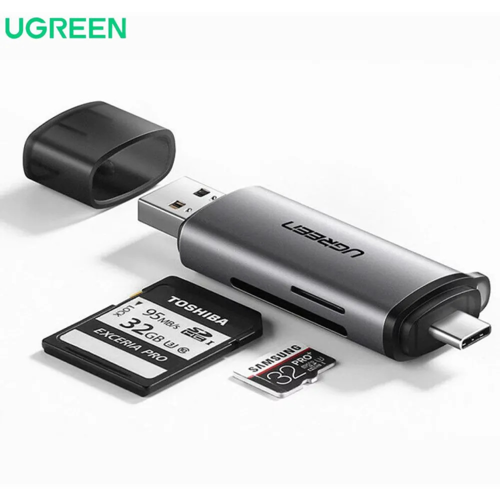 Картридер UGREEN CM185 (серый)
