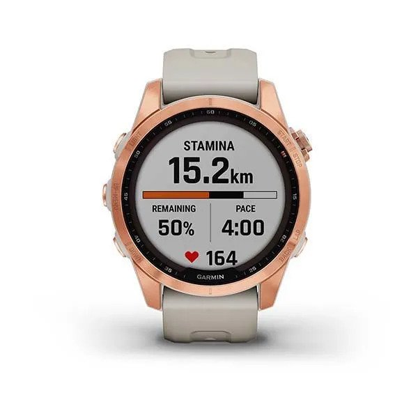 Спортивные часы Garmin Fenix 7S Solar (розовое золото)
