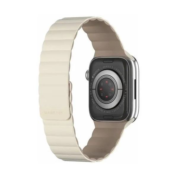 Ремешок для часов SwitchEasy MAW801078SI22 Skin Silicone Magnetic Watch Band (для Apple Watch 38/40/41mm, бежевый)