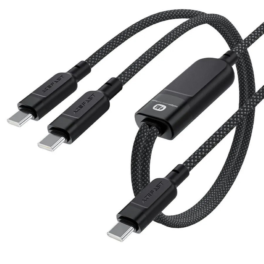 Кабель ACEFAST C5-11 USB-C на 2xUSB-C 100W (черный)