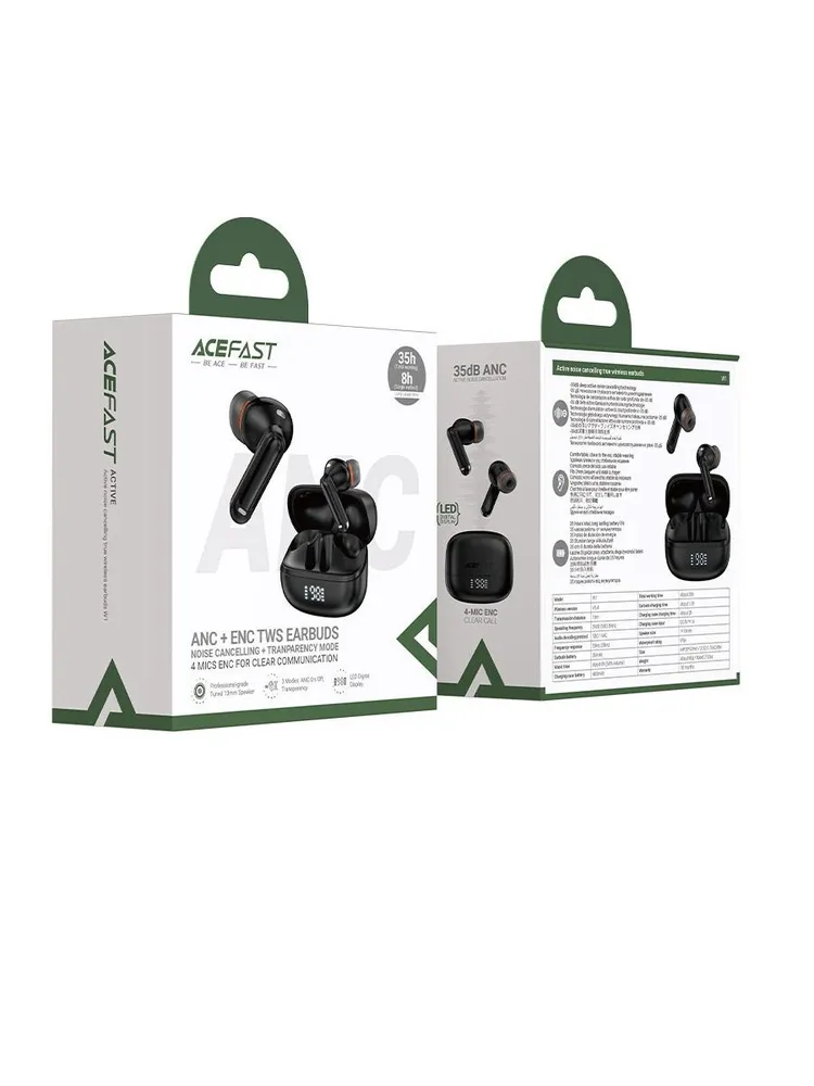 Беспроводные наушники ACEFAST W1 (черный)