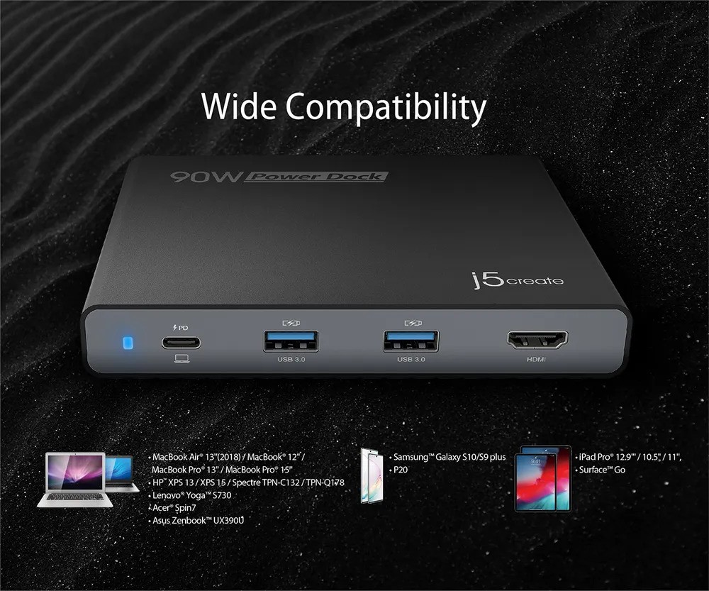 Док-станция j5create 90W (серый)