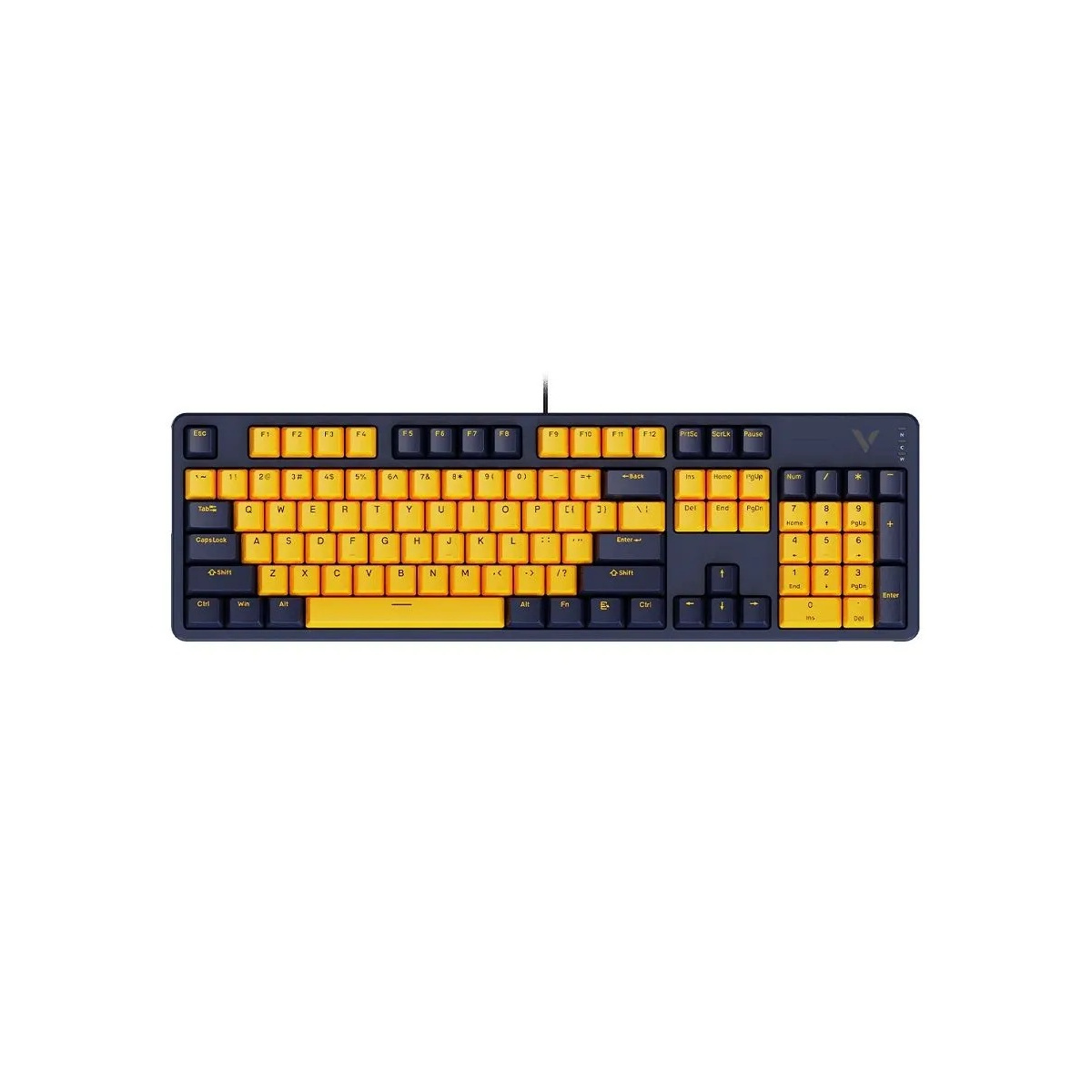 Игровая механическая клавиатура Rapoo V500 PRO (проводная, желтый/синий)