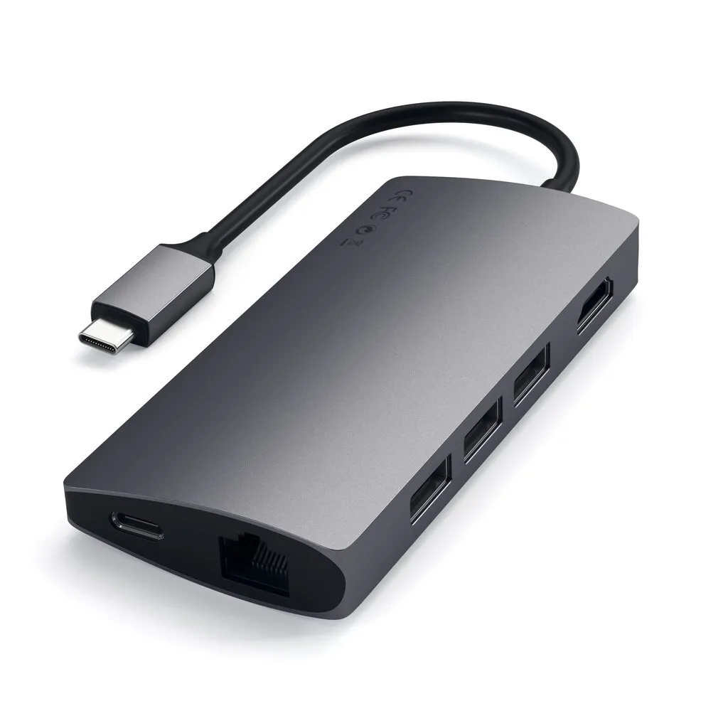 Адаптер Satechi Aluminum Multi-Port Adapter V2 (серый космос)