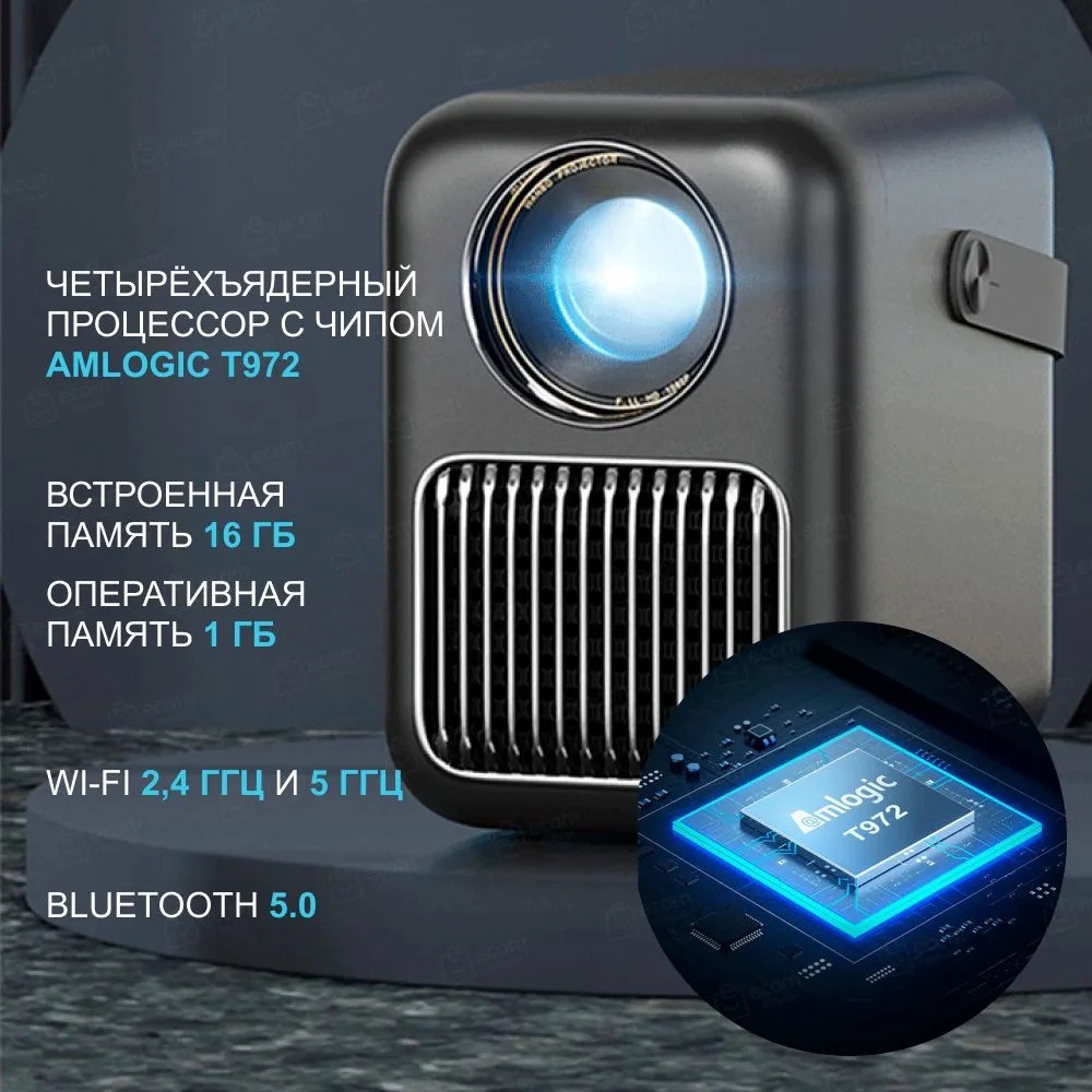 Портативный проектор Wanbo Projector T6R Max (черный)