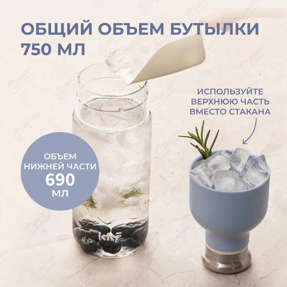 Бутылка для воды Kiss Kiss Fish Meta (фиолетовый)