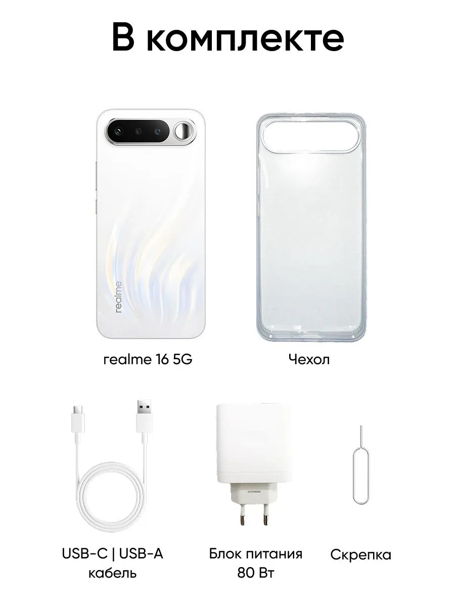 Смартфон Realme 16 5G 8/256 (белый)