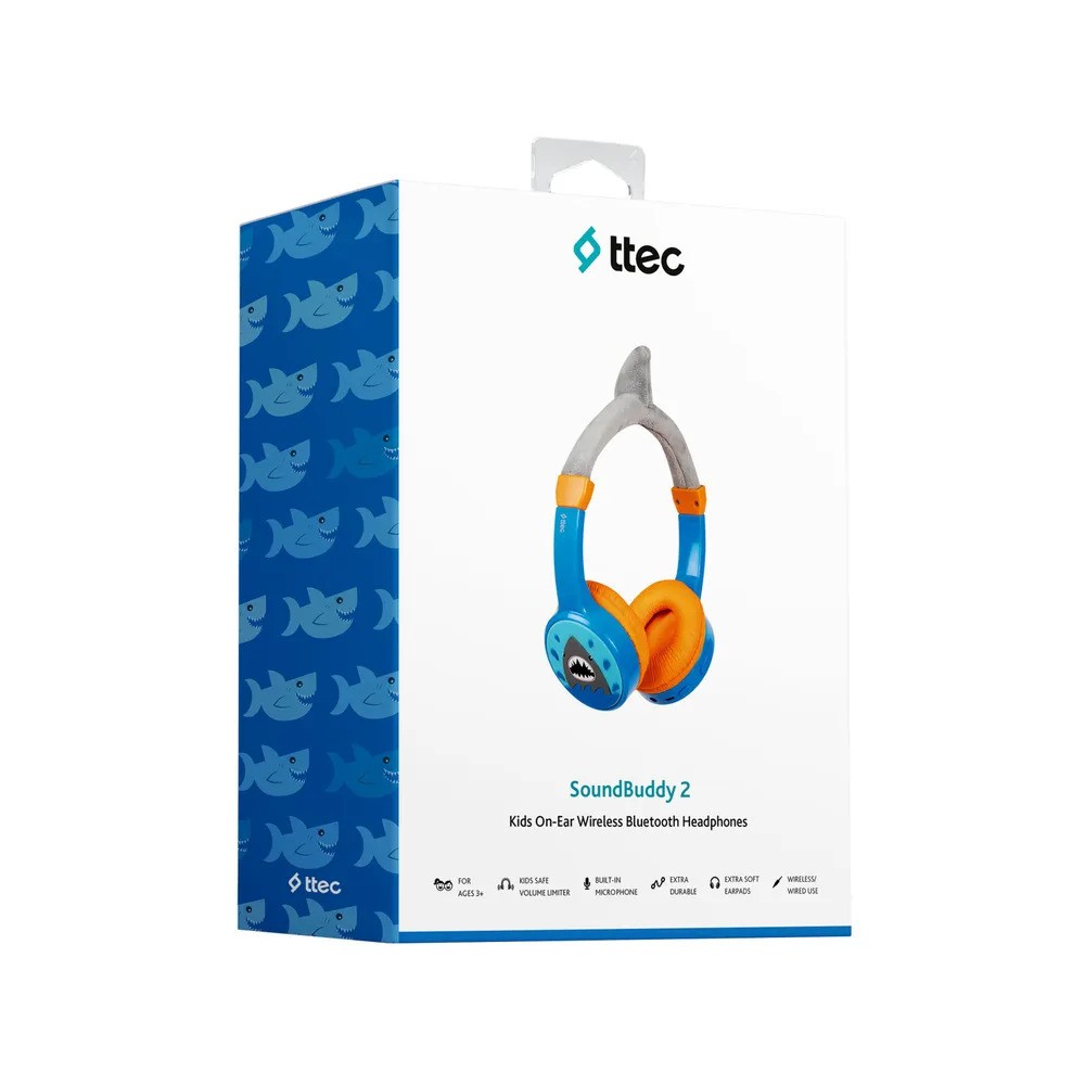 Детские беспроводные наушники TTEC SoundBuddy 2 Kids On-Ear BT Wired Headphones (синий)