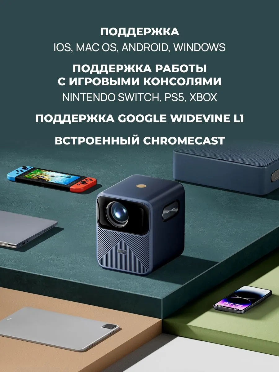 Проектор Wanbo Projector Mozart 1 Pro (темно-синий)