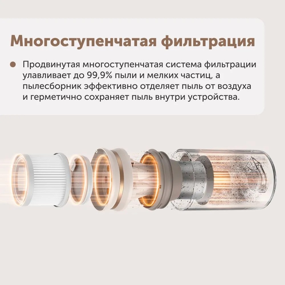 Беспроводной пылесос Dreame U20 (белый/золотой)