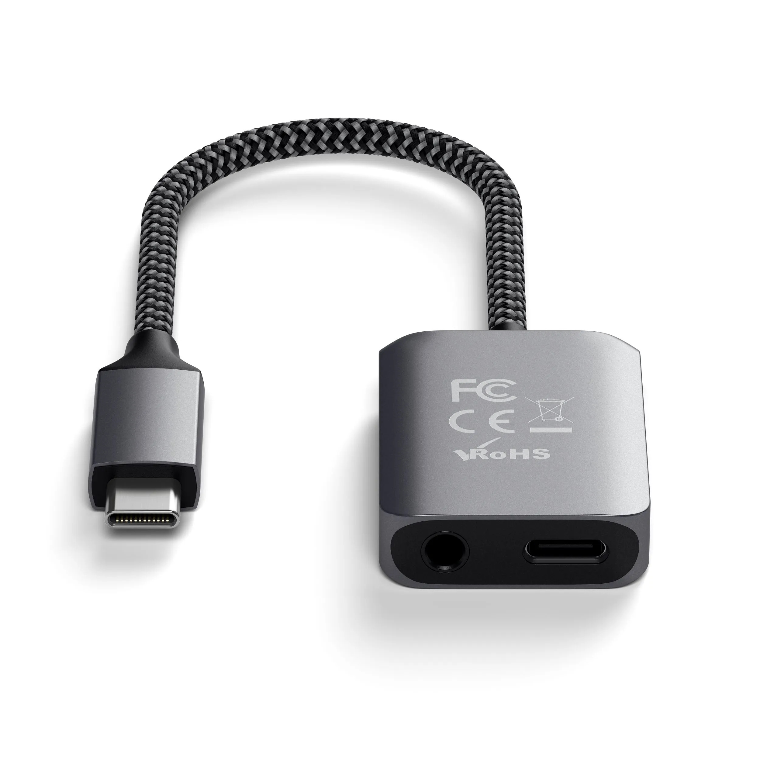 Адаптер Satechi USB-C to Audio PD Charger Adapter (серый)
