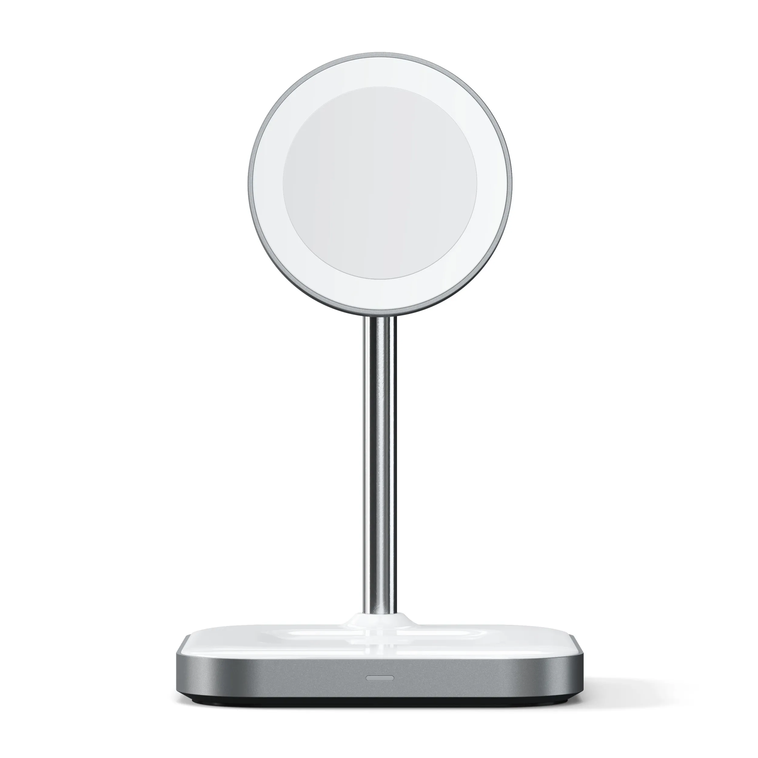 Беспроводное зарядное устройство-подставка Satechi Magnetic 2-in-1 Wireless Charging Stand (серый космос)