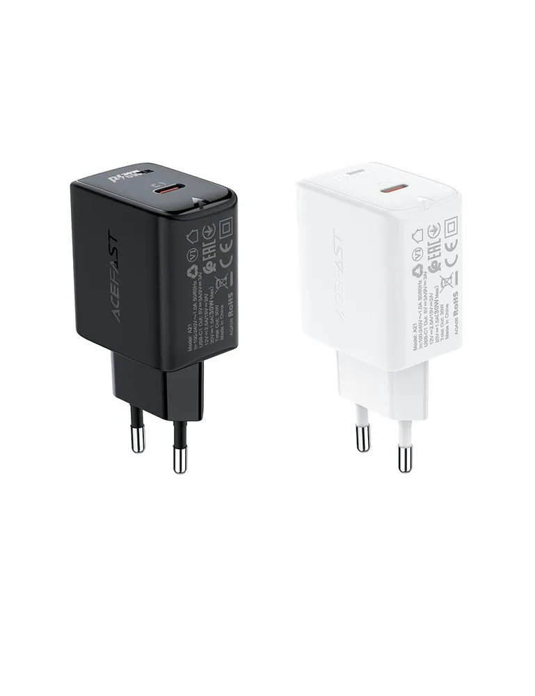 Зарядное устройство ACEFAST A21 30W GaN single USB-C (черный)