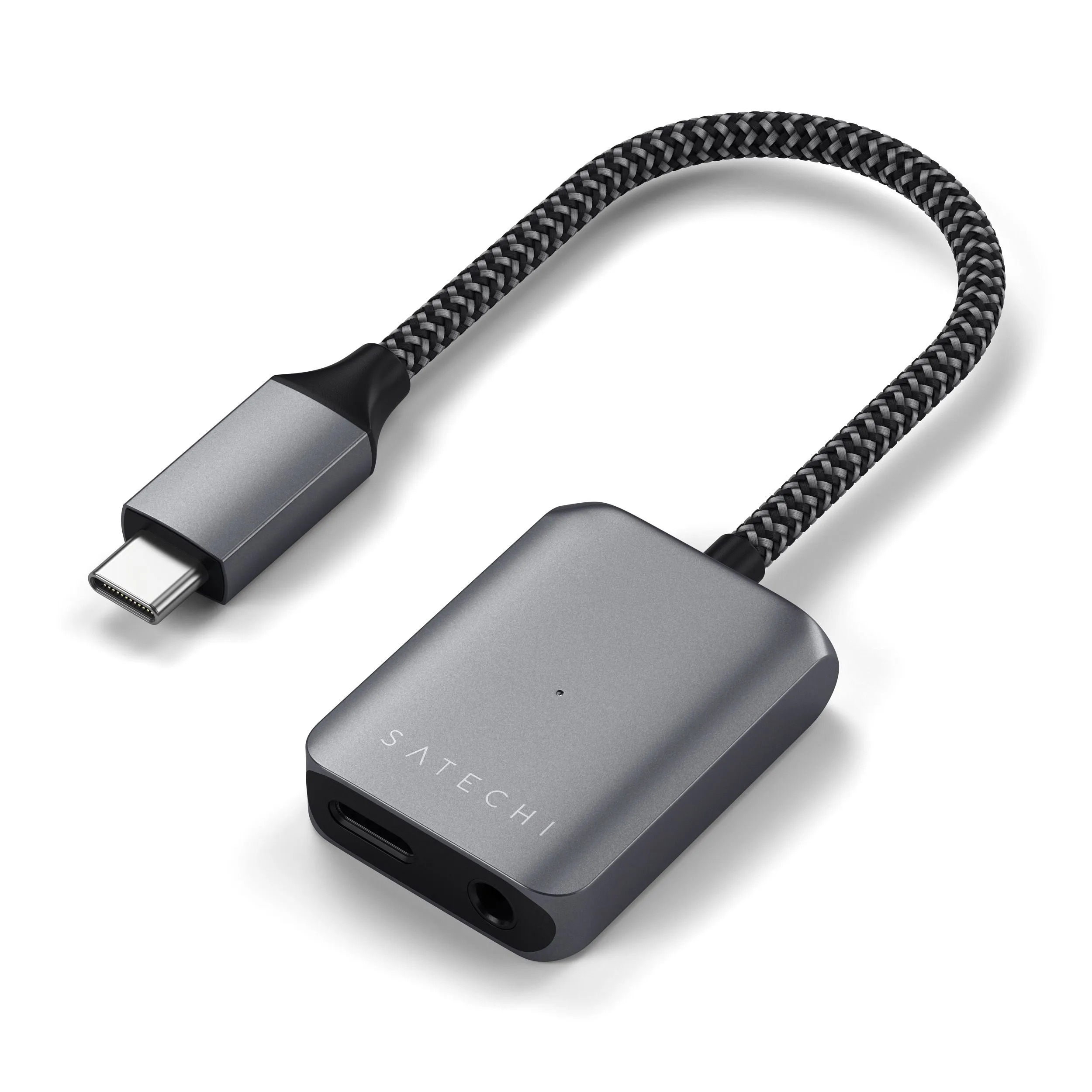 Адаптер Satechi USB-C to Audio PD Charger Adapter (серый)