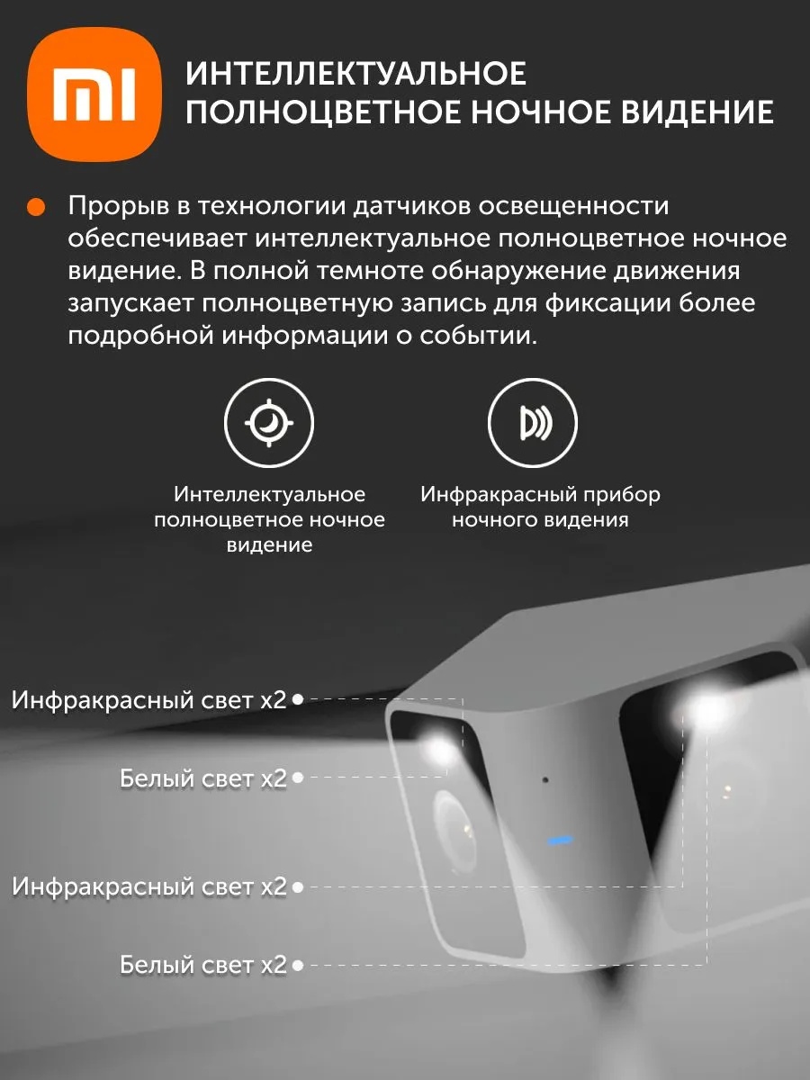 Беспроводная камера наружного наблюдения Xiaomi Outdoor Camera CW100 Dual (белый)
