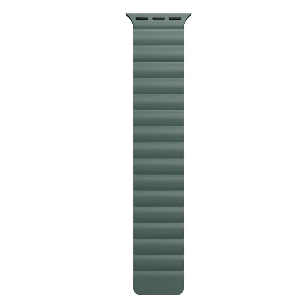 Ремешок для часов SwitchEasy MAW245078PG22 Skin Silicone Magnetic Watch Band (для Apple Watch 42/44/45mm, зеленый)
