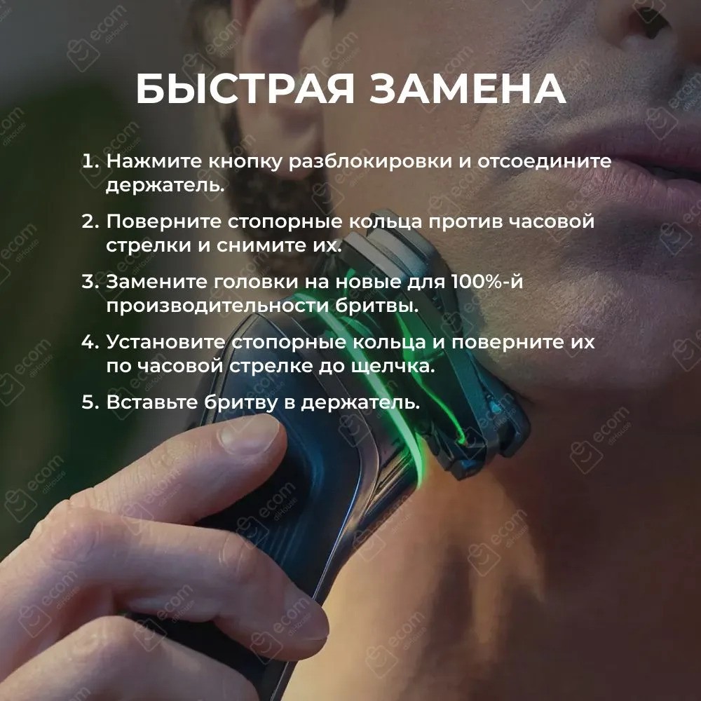 Сменные бритвенные головки Philips Norelco Series 9000 SH91/52 (3 шт)