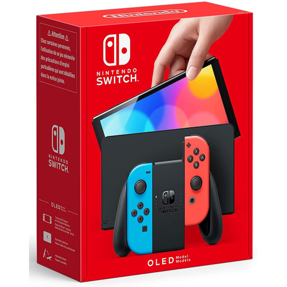 Игровая консоль Nintendo Switch OLED (Неоновый красный / неоновый синий)