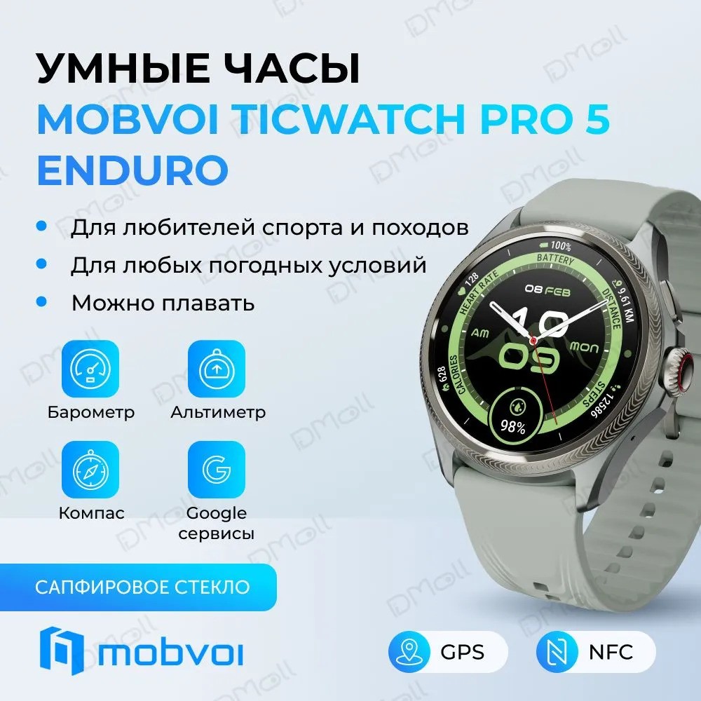 Умные часы Mobvoi TicWatch Pro 5 Enduro (серый)