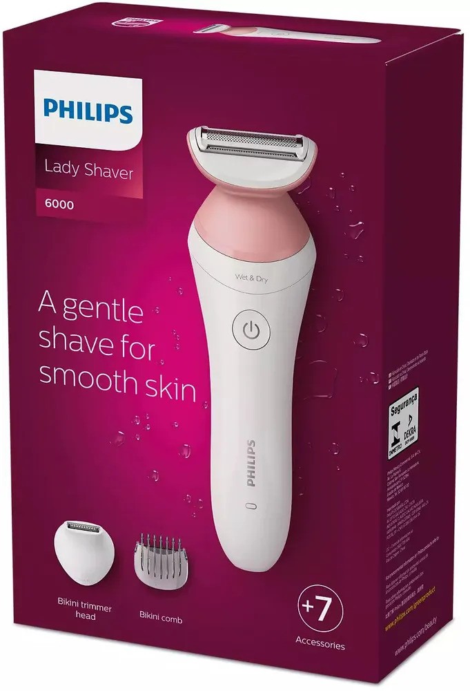 Электробритва Philips Lady Series 6000 BRL146/00 (белый/розовый)