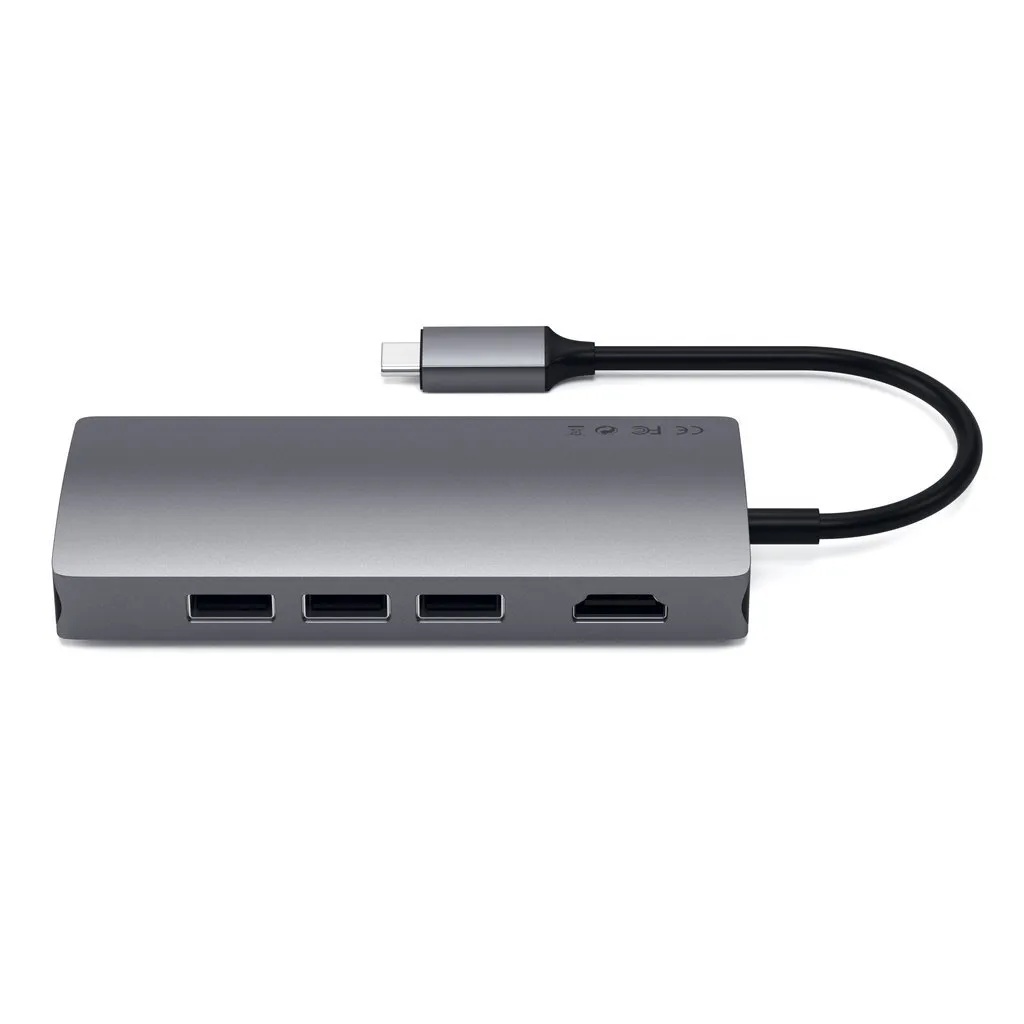 Адаптер Satechi Aluminum Multi-Port Adapter V2 (серый космос)