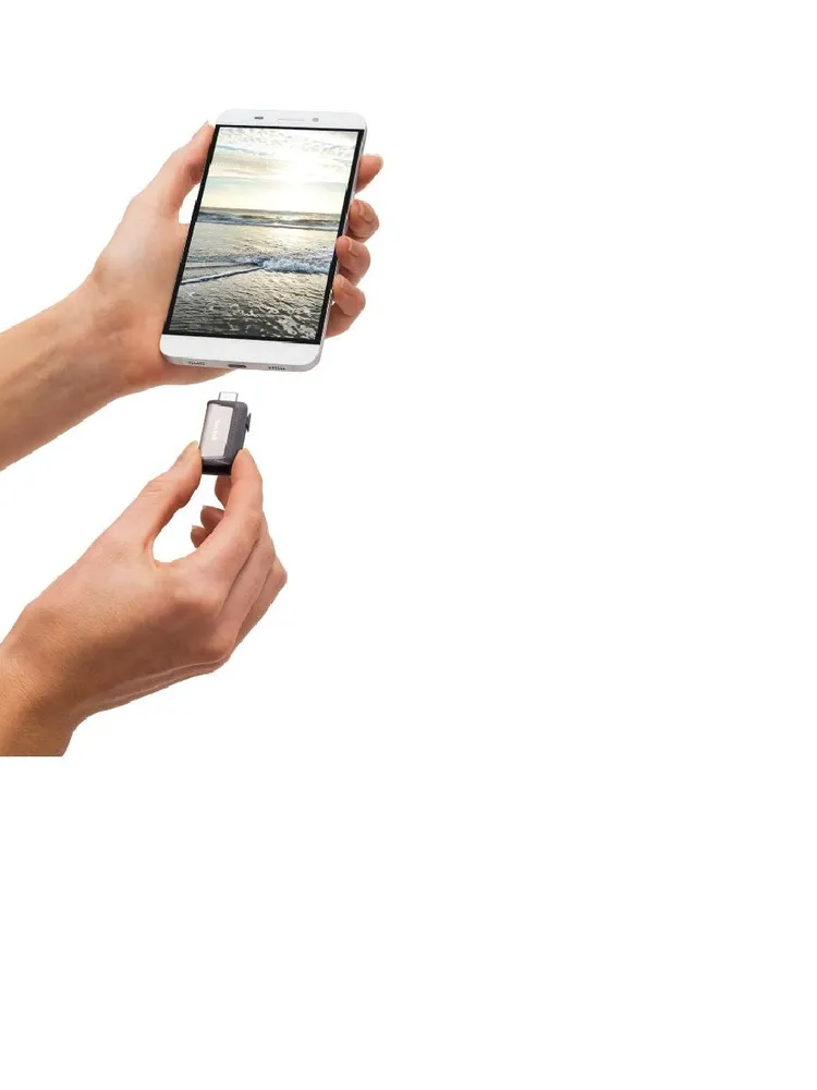 Флеш-накопитель SanDisk Ultra Dual Drive (256 ГБ, серебристый)