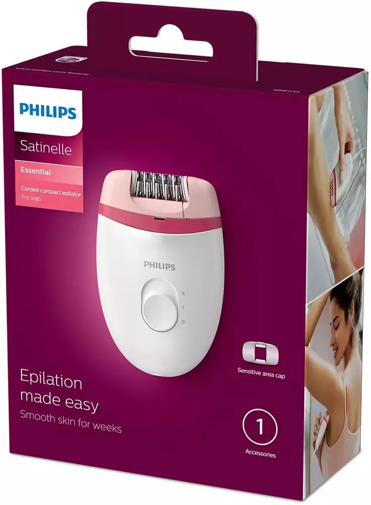 Эпилятор Philips BRE235/00 (белый/розовый)