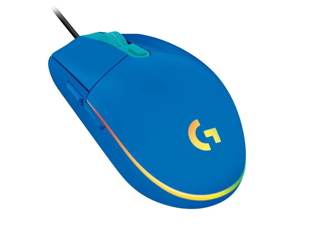 Мышь игровая проводная Logitech G203 (синий)