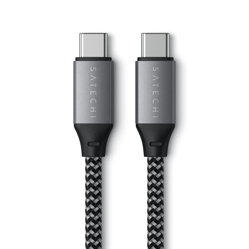 Кабель Satechi USB-C to USB-C 100W (2м, серый космос)