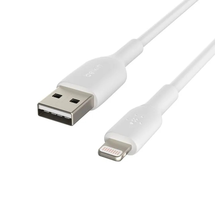 Кабель Belkin BoostCharge USB-A to Lightning Cable (1 м, белый)