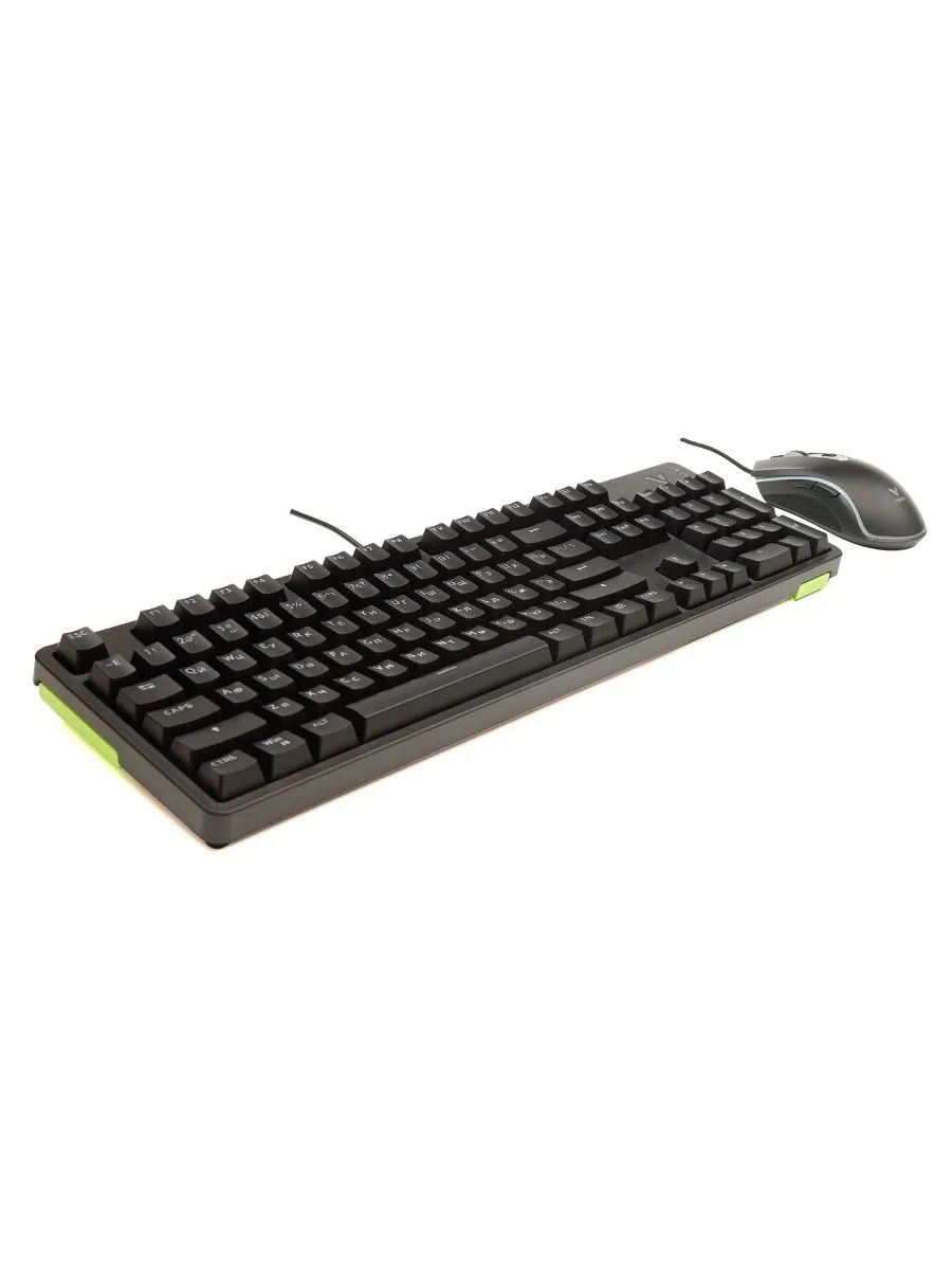 Игровой проводной механический комплект клавиатура+мышь Rapoo V185S (черный)