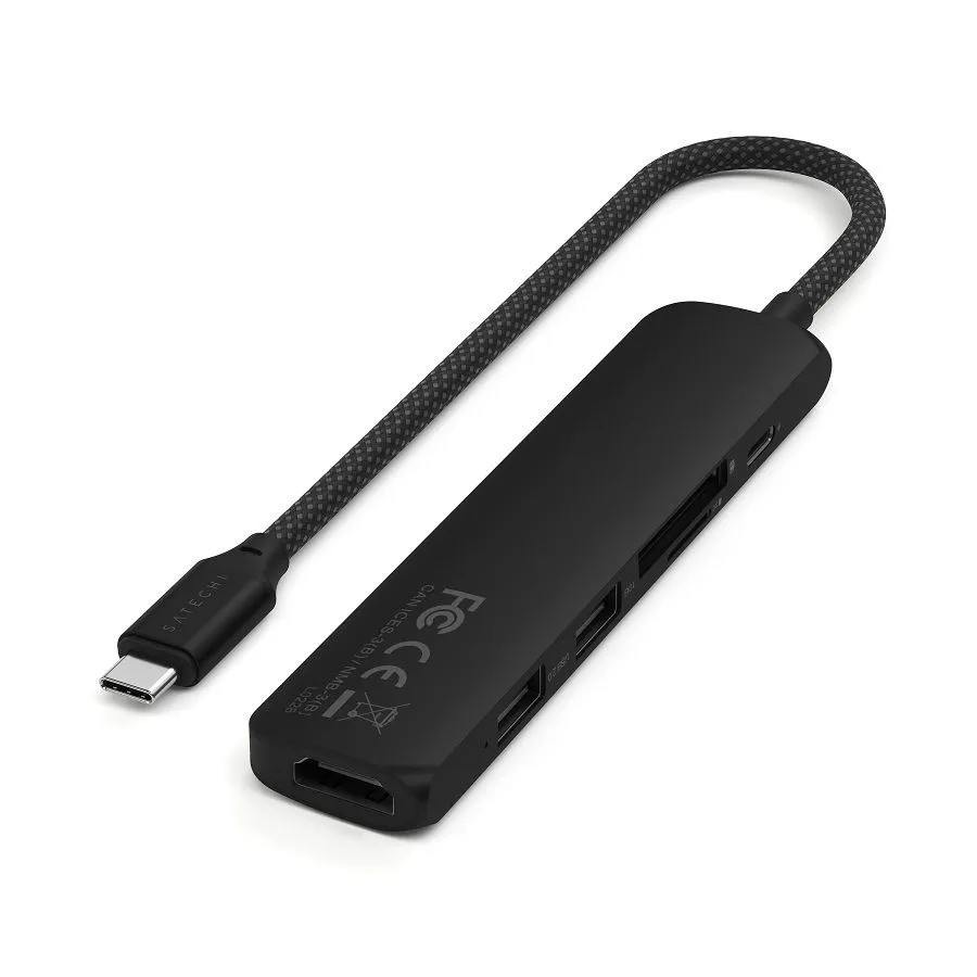 Адаптер Satechi 6-in-1 USB-C (6-в-1, черный)