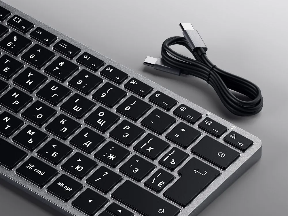 Клавиатура беспроводная Satechi Slim X1 (серый)